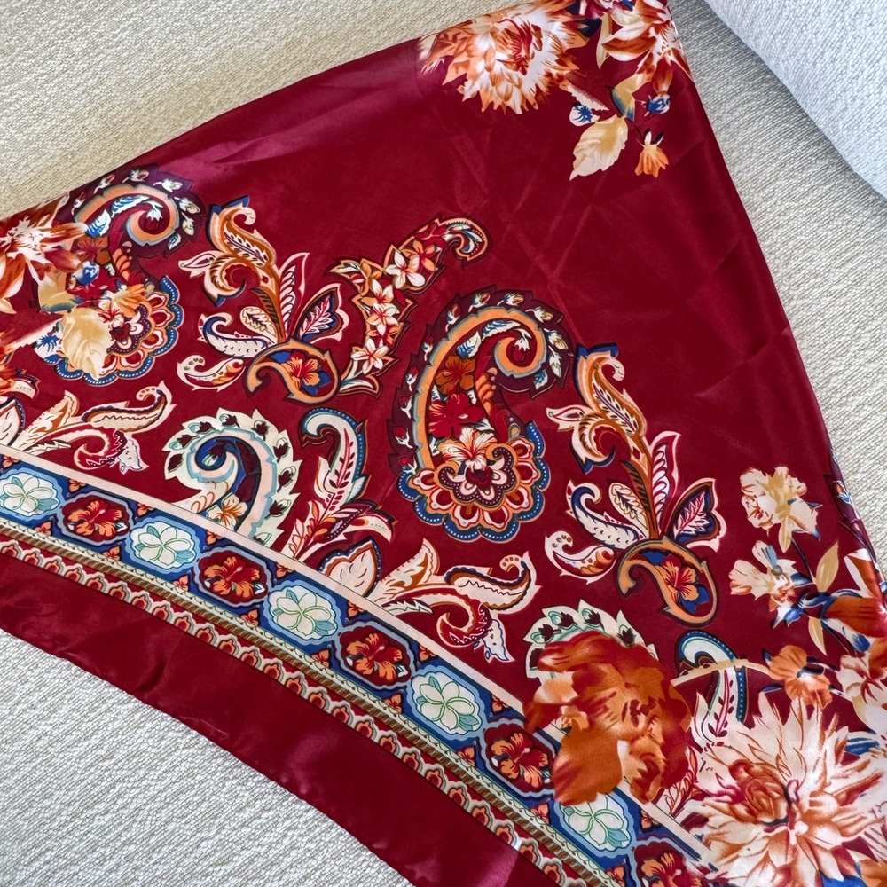 Princess Polly Red Floral Scarf